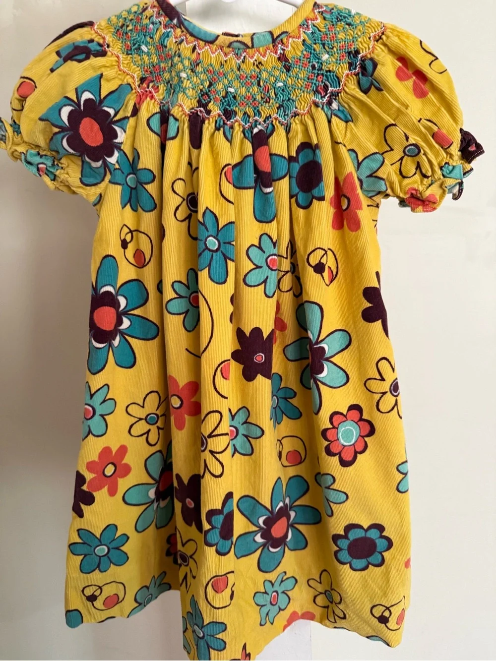 The Smocked Giraffe Smocked Bishop Dress